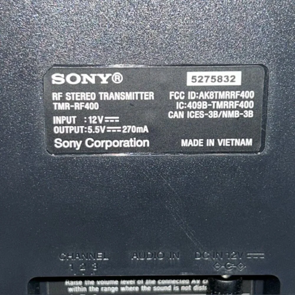 Sony WH-RF400 Wireless Home Theater Headphones Black Works Well